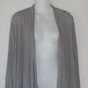 Premise Studio knit jacket sz 2X 18W 20W BW stripe